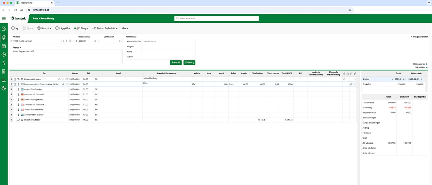 View of the travelling bill.