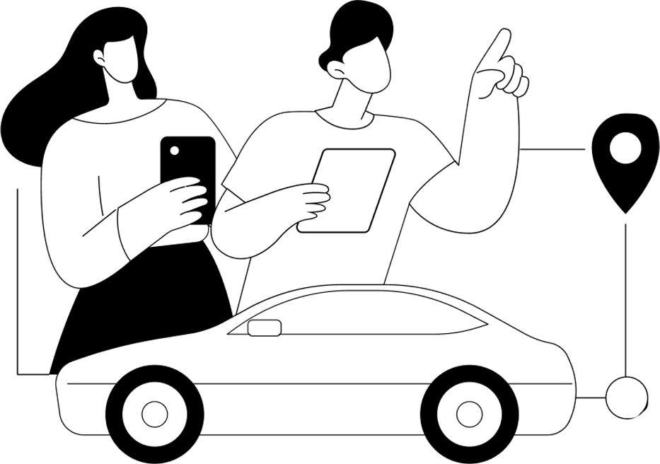 Illustration of a travel expense system.