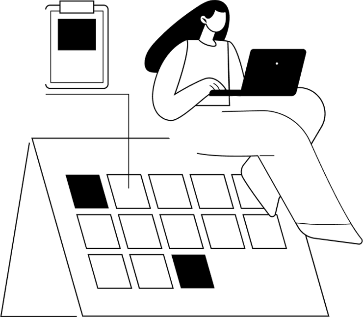 Illustration for the Kontek Time Reporting System.