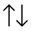 Icon with arrows. 