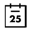 icon on calendar saying the 25th