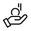 Hand with money in it - icon
