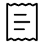 Icon for a receipt. 