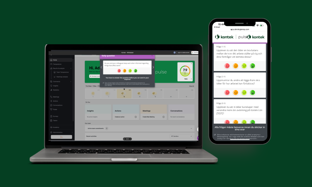 Kontek lanserar Kontek Pulse – AI-driven plattform för ökat medarbetarengagemang